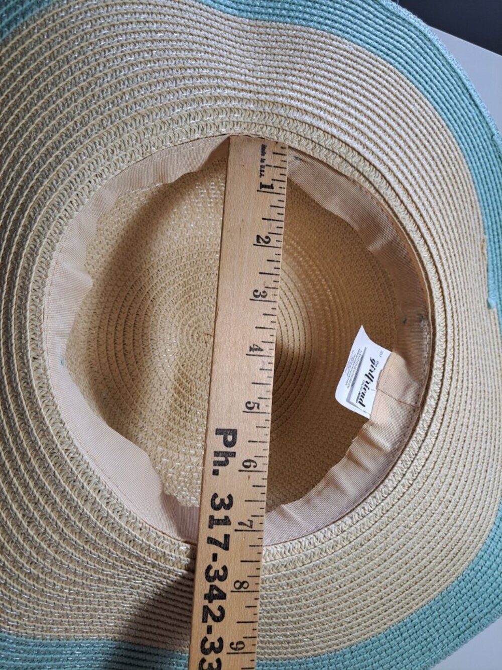 New Culturefly Wide Brim Sun Derby Hat Two-Tone Straw Hat Braided Accent Band - Picture 8 of 12